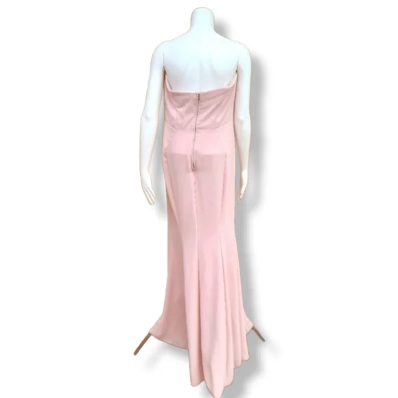 JILL STUART Academy Pink Strapless Floor Length Gown 12 Wedding Formal Dress - Picture 6 of 16